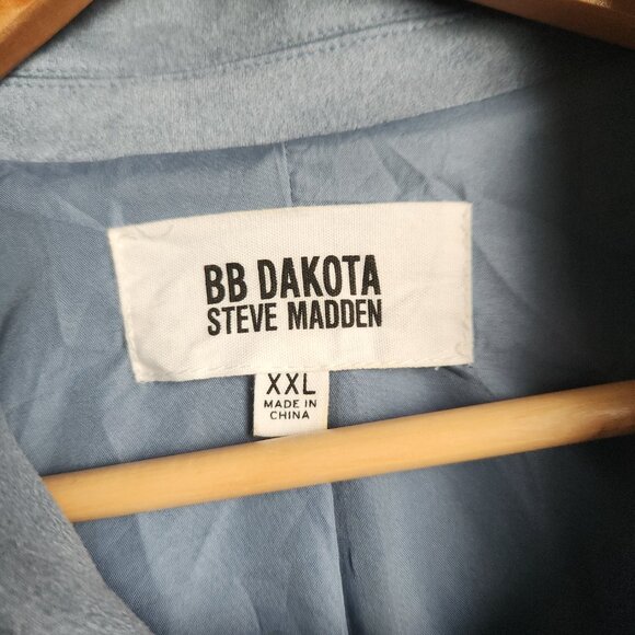 WOMENS BB DAKOTA BY STEVE MADDEN LIGHTWEIGHT FAUX SUEDE MOTO JACKET Full Zip XXL - Picture 3 of 9